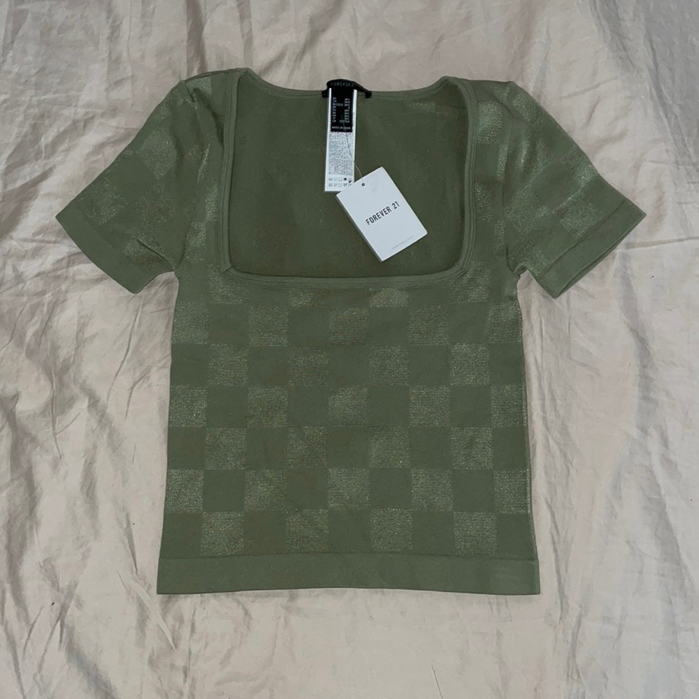 bodycon square neck shirt